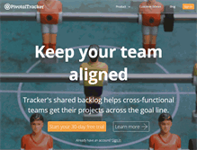 Tablet Screenshot of pivotaltracker.com